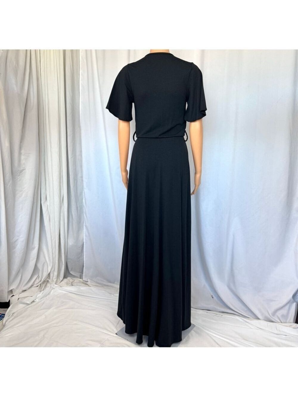 Go Couture Maxi Dress Black Knit Women's M - Picture 2 of 14